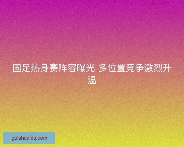 国足热身赛阵容曝光 多位置竞争激烈升温